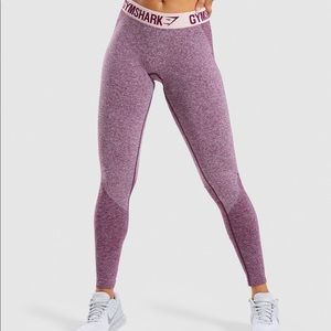 Gymshark Dark Ruby Marl/Blush Nude Flex Leggings